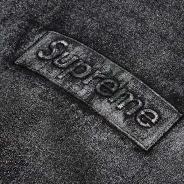 Hoodie Supreme Washed Black SP066 - Image 3