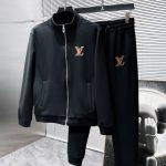 Set Louis Vuitton LV Black Tracksuit LV075