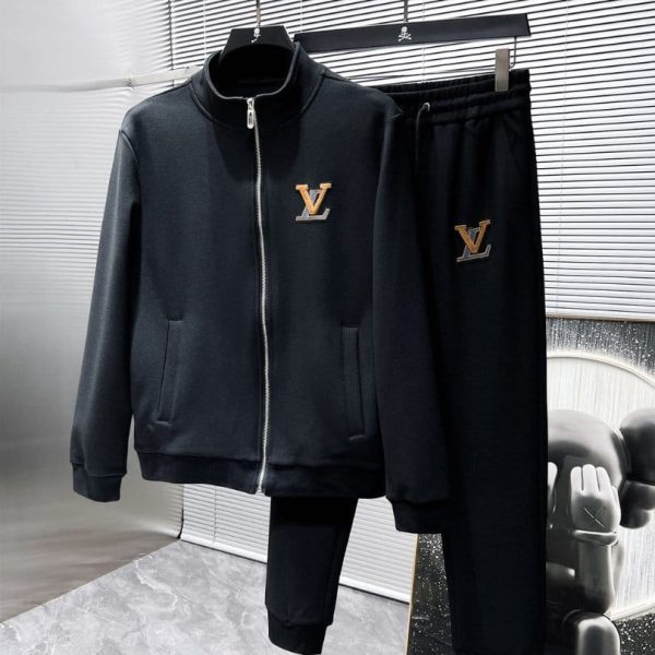 d117649_14112-1.jpg Set Louis Vuitton LV Black Tracksuit LV075 - Image 1
