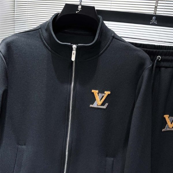 Set Louis Vuitton LV Black Tracksuit LV075 - Image 3