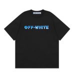 T-shirt Off-White Blue Arrows Logo OFF023