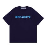 T-shirt Off-White Blue Arrows Logo OFF023 - Image 3