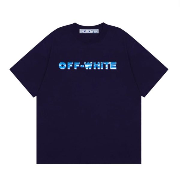 T-shirt Off-White Blue Arrows Logo OFF023 - Image 3