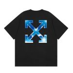 T-shirt Off-White Blue Arrows Logo OFF023 - Image 4