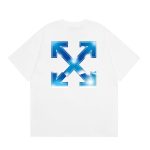 T-shirt Off-White Blue Arrows Logo OFF023 - Image 5