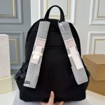 Backpack Prada Black Nylon with Silver Buckles PD058 - Image 4