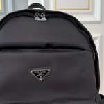 Backpack Prada Black Nylon with Silver Buckles PD058 - Image 6