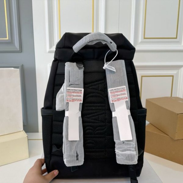 Backpack Prada Black Nylon with Drawstring Closure PD059 - Image 2