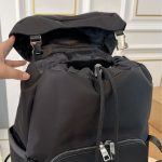 Backpack Prada Black Nylon with Drawstring Closure PD059 - Image 3