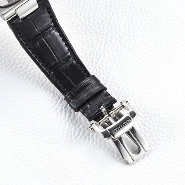 Patek Philippe Nautilus Chronograph Black Leather PTP007 - Image 8