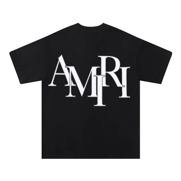 Amiri Logo Black/White T-Shirt AM003 - Image 2