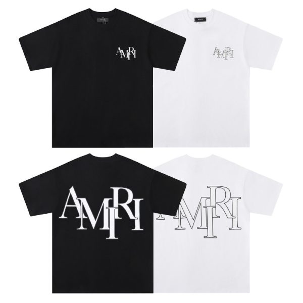 Amiri Logo Black/White T-Shirt AM003 - Image 4
