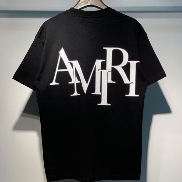 Amiri Logo Black/White T-Shirt AM003 - Image 10