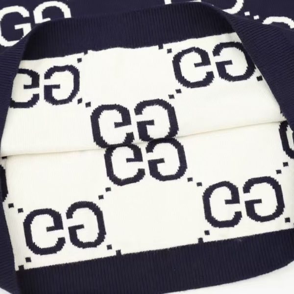 Sweater Gucci Monogram Knit Navy GC101 - Image 2