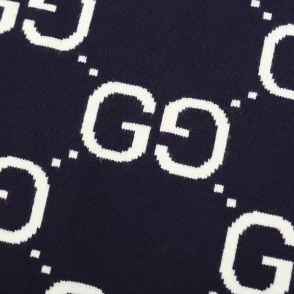 Sweater Gucci Monogram Knit Navy GC101 - Image 3