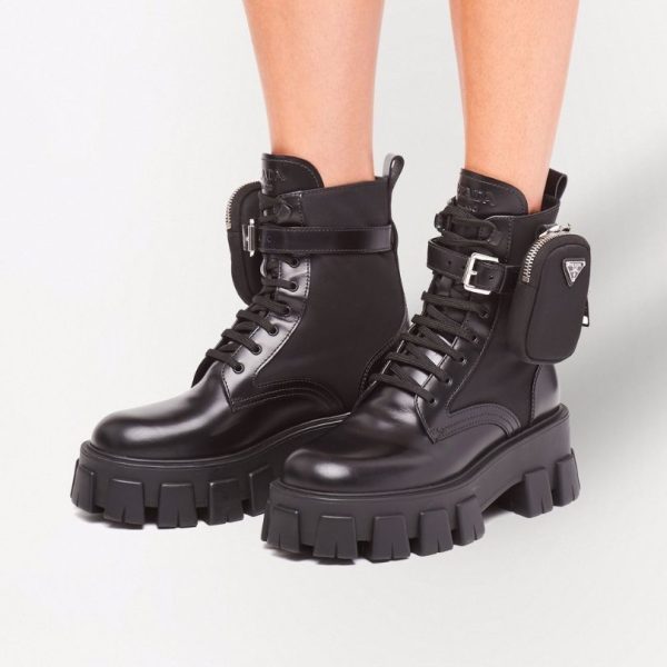 Boot Prada Moonlith leather boot with bag detail PD066 - Image 5