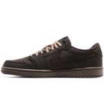 Air Jordan 1 Low Og Sp x Travis Scott Velvet Brown JDN005 - Image 2