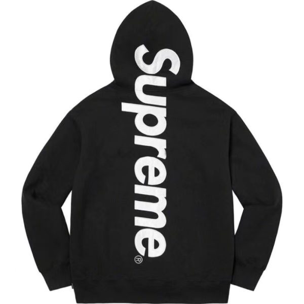 d125776_7088-1.jpg Hoodie Supreme satin-appliqué “Grey” SP066 - Image 1
