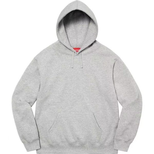 Hoodie Supreme satin-appliqué “Grey” SP066 - Image 5