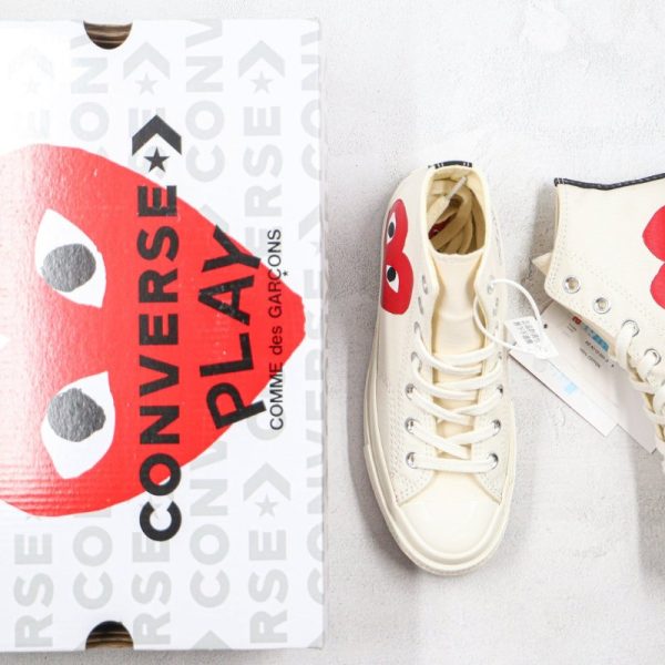 Converse Chuck Taylor All Star 70s X Comme des Gar?ons Play Long Shaft White CVW002 - Image 2
