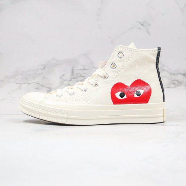 Converse Chuck Taylor All Star 70s X Comme des Gar?ons Play Long Shaft White CVW002 - Image 5