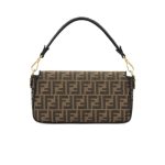 Shoulder Bag Fendi Baguette In Tessuto Jacquard FF Marrone FDW001 - Image 4