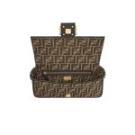 Shoulder Bag Fendi Baguette In Tessuto Jacquard FF Marrone FDW001 - Image 5