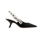 Dior High Heel Sandal Decolletè Slingback J’adior Nero Opaco DOW007
