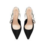 Dior High Heel Sandal Decolletè Slingback J’adior Nero Opaco DOW007 - Image 2