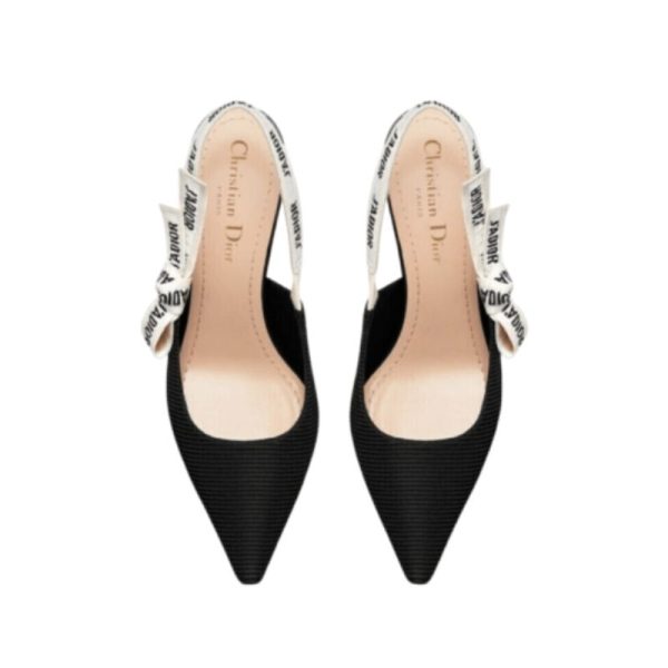 Dior High Heel Sandal Decolletè Slingback J’adior Nero Opaco DOW007 - Image 2