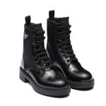 Prada Boot Stivaletti in Pelle Spazzolata e Re-Nylon PDW010 - Image 2