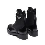 Prada Boot Stivaletti in Pelle Spazzolata e Re-Nylon PDW010 - Image 3