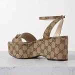 Gucci High Heel Horsebit Canvas Platform GCW012 - Image 3