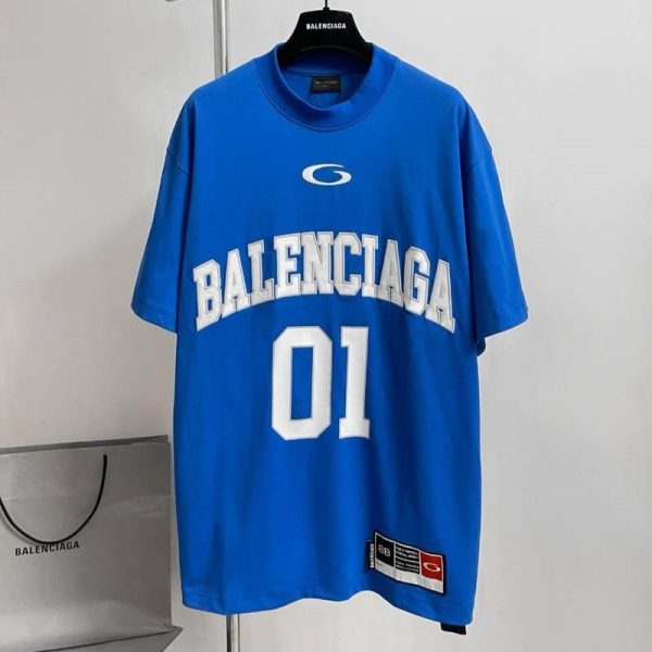 T-shirt- Balenciaga Basketeball Blue 1:1 BL111 - Image 4