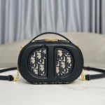 Shoulder Bag Dior Signature Camera Bag Jacquard Oblique Blue DOW009