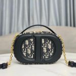 Shoulder Bag Dior Signature Camera Bag Jacquard Oblique Blue DOW009 - Image 4