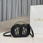 Shoulder Bag Dior Signature Camera Bag Jacquard Oblique Blue DOW009 - Image 5