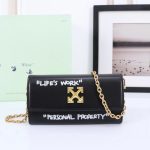 Jitney Slogan-Print Wallet Off-White OFF033