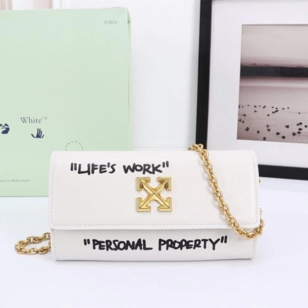 Jitney Slogan-Print Wallet Off-White OFF033 - Image 8