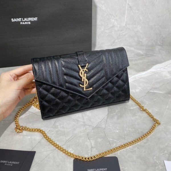 d136028_25865-1.jpg Yves Saint Laurent Small Envelope Chain Wallet YSL012 - Image 1