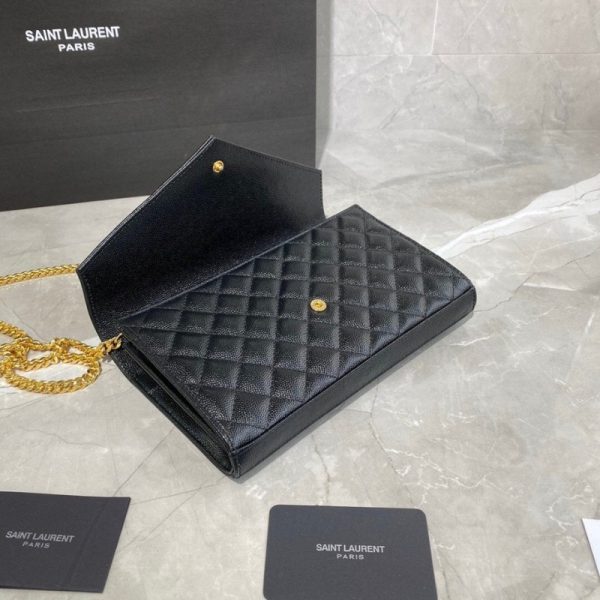 Yves Saint Laurent Small Envelope Chain Wallet YSL012 - Image 5