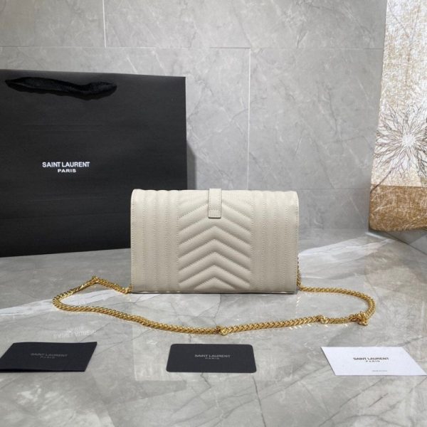 Yves Saint Laurent Small Envelope Chain Wallet YSL012 - Image 15