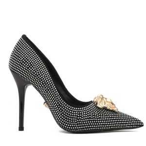 Versace Medusa Decollete Studded Pointed Toe Pump VSC009