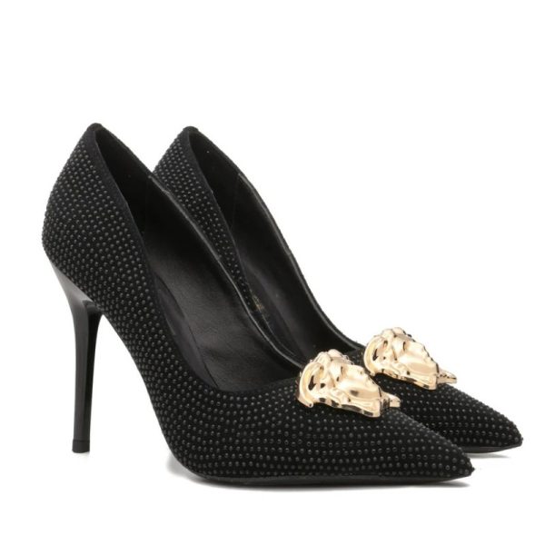 Versace Medusa Decollete Studded Pointed Toe Pump VSC009 - Image 8