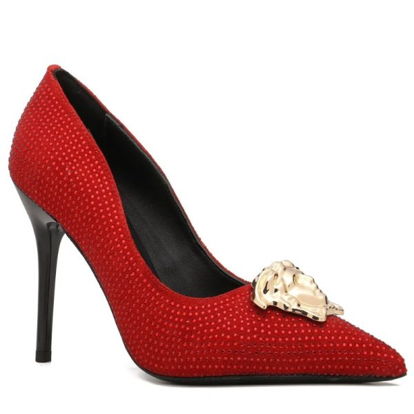 Versace Medusa Decollete Studded Pointed Toe Pump VSC009 - Image 12