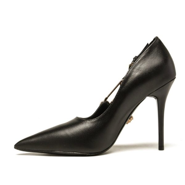 Versace Pointed Toe Stiletto Heel Pumps Buckle Strap VSC010 - Image 2