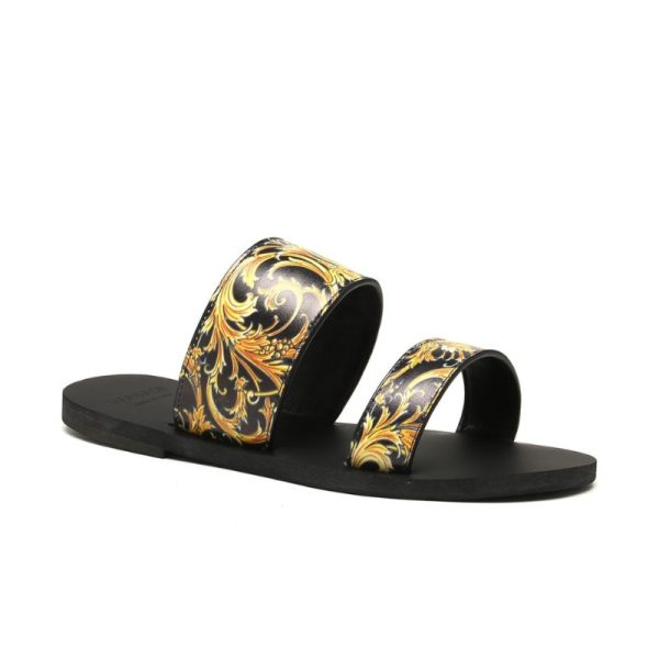 d137456_25497-1.jpg Versace Western Baroque Patterned Flat Sandals VSC014 - Image 1