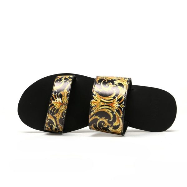 Versace Western Baroque Patterned Flat Sandals VSC014 - Image 3