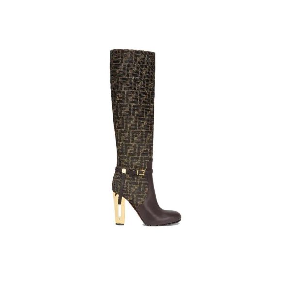 Fendi Delfina 110mm Knee High Boots FDW007 - Image 3