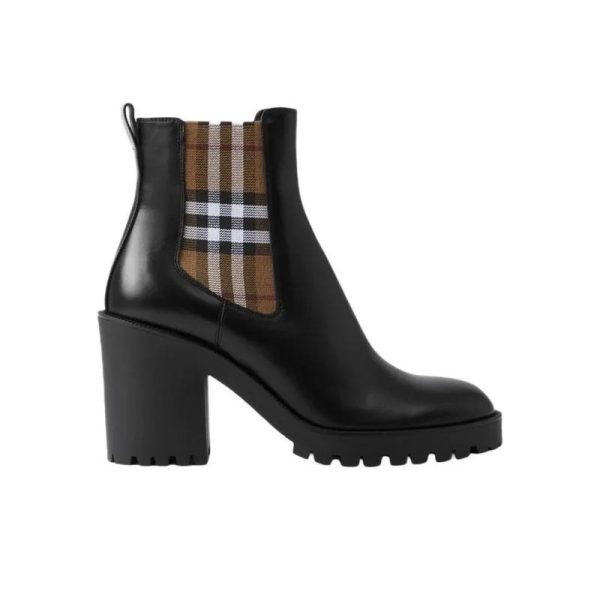 d137983_3082-1.jpg Burberry Checkered Panel Ankle Boots BY020 - Image 2